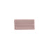 A pink PU leather glasses pouch with a simple design and a rear pocket, featuring a logo.