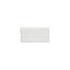 A PU leather glasses pouch in white, featuring a folded design and a logo.