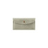 A light grey PU leather glasses pouch with a gold snap closure and a simple design.