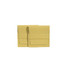 A yellow PU leather flip jewelry pouch featuring a sleek design with a front pocket. It has a logo on the surface.