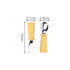A yellow silicone cutlery set for kids, featuring a fork and spoon with bear-shaped handles. Includes a branding logo.