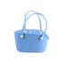 A blue EVA holes pet bag with two handles and small drainage holes. The bag has a simple, modern design.