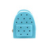 A light blue EVA Holes Backpack with a smooth surface and multiple ventilation holes, featuring a small front pocket.