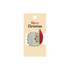 A festive hair claw featuring a glittery Santa design in white and red, presented on a card.