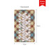 A pack of ten adhesive bows in white, arranged on a patterned backing in earthy tones.