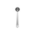 A stainless steel coffee measuring spoon with a clip, featuring a sleek design and shiny finish.