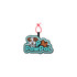 A custom felt hanging tag featuring a dog illustration and the word "PawPal" in teal, brown, and black colours.