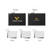 A7 pearlescent index cards with a ring, featuring black, lined, blank, and grid card options. Includes a logo.