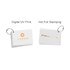 A7 PP cover index cards with a ring, featuring a white background and gold foil stamping.