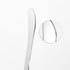 A silver facial Gua Sha massage tool with a sleek, curved design, featuring a close-up of its polished surface.
