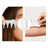 A silver 2 in 1 scraping board with a comb-like design, featuring rounded edges and ball details.