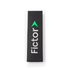 A black gift box designed for a pen, featuring a logo on the front.