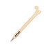 A bone-shaped pen in ivory with a black logo. The design resembles a femur bone.