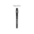 A black pen featuring a QR code on the top, with a branding logo and text underneath.