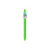 A custom acrylic pen in vibrant green, featuring a logo at the top.