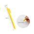 A yellow acrylic pen with a clip, featuring a 0.5mm refill size for smooth writing.