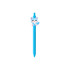 A blue pen featuring a cute cat design as the top. The pen has a playful character and includes branding.