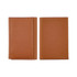 A PU magnetic wallet in a rich brown colour, featuring a simple design with visible stitching. It has a logo on one side.