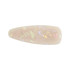 An acetate alligator clip in a pearlescent off-white hue with iridescent highlights and a smooth finish.