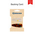 A backing card featuring two acetate hair alligator clips, one clear and one multicoloured with a glossy finish.