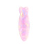 A fish-shaped hair clip in iridescent pink with shimmering hues. Features a glossy finish and a sleek design.