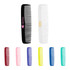 A set of custom blended-tooth combs in various colours including black, white, red, pink, purple, blue, yellow, and green.
