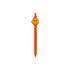 An orange pen with a cute orange character holding a slice, featuring a glossy finish and bright colour.