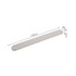 A pack of 50 wooden straight shape nail files in a light beige colour, measuring 178mm by 20mm by 2mm.