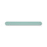A double-sided polished nail file in light green with rounded edges. It has a simple design and features a logo.