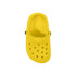 A yellow clog shoe-shaped charm featuring ventilation holes and a strap across the top.