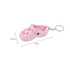 A pink paw-shaped clog shoe keyring with a keychain attachment, measuring 4.5 cm by 8 cm.