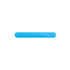 A blue nail file with a smooth surface and rounded edges, featuring a logo.