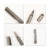 A metallic grey 2-in-1 pencil featuring a retractable pencil tip and a ballpoint pen end, with a clip.