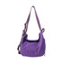 A purple convertible lightweight backpack duffel bag with an adjustable strap and zippered compartments.