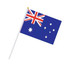 A hand flag featuring the Australian flag design, with a blue background, white stars, and a white pole.