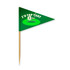 A green toothpick flag featuring a golf hole design and text saying "I'd Tap That."