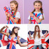 A collage of people showing Classic Temporary Tattoos featuring various designs, including flags and symbols, against a purple background.