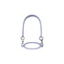A drink bottle silicone cup carry strap in lavender, featuring two metal clips and a textured grip design.