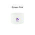 A white silicone boot for a tumbler with a purple logo on the front.