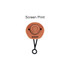 A drink bottle accessory in peach colour featuring a silicone straw cover with a loop for attaching. It has a logo.