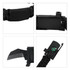 A black paracord survival bracelet featuring a compass, knife edge, and multi-tool attachment.