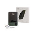 A green 10000mAh magnetic wireless power bank with a display, accompanied by charging cables and packaging.