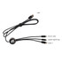 A black 1.2m long charging cable featuring USB, micro USB, Apple Lightning, and Type C connectors.