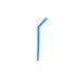 A reusable silicone straw in vibrant blue, featuring a flexible design. The product has a logo on it.