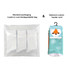 A pack of socks in a biodegradable bag, featuring six pairs with a custom patterned design in various colours.