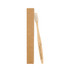 A bamboo toothbrush with a natural finish beside a rectangular kraft box, featuring a logo on the toothbrush.
