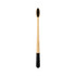 A large conical handle toothbrush with a bamboo body and a black-painted handle. Features soft bristles.