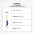 A pair of ear-shaped crew socks in purple, featuring a custom woven pattern and a regular thickness.