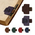 A magnetic bookmark with pen clip in brown, featuring logos, alongside options in navy, green, red, and black.