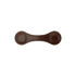 A brown PU leather magnetic bookmark with two rounded ends and detailed stitching. It features a logo.